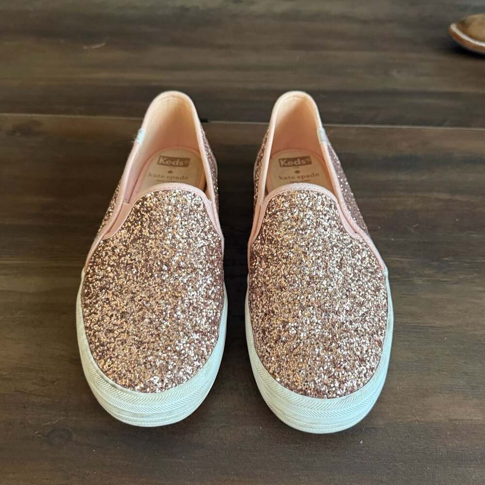 Keds Kate Spade Triple Decker Size 9 Rose Gold Glitter